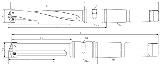 Taper Shank Spiral Groove / Straight Groove Arbor